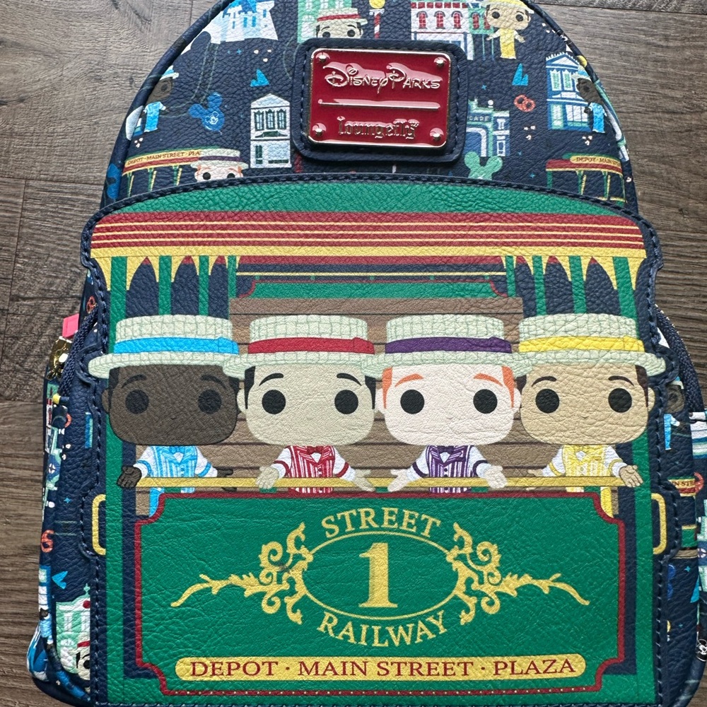 NWOT Disney Parks Loungefly Mini Backpack - Dapper Dans - Main Street USA
